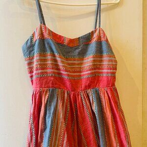 Summer fun, multicolored cotton dress